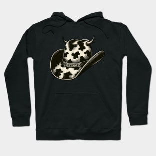 Cow print cowboy hat Hoodie